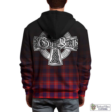 Hamilton Modern Tartan Hoodie Featuring Alba Gu Brath Family Crest Celtic Inspired