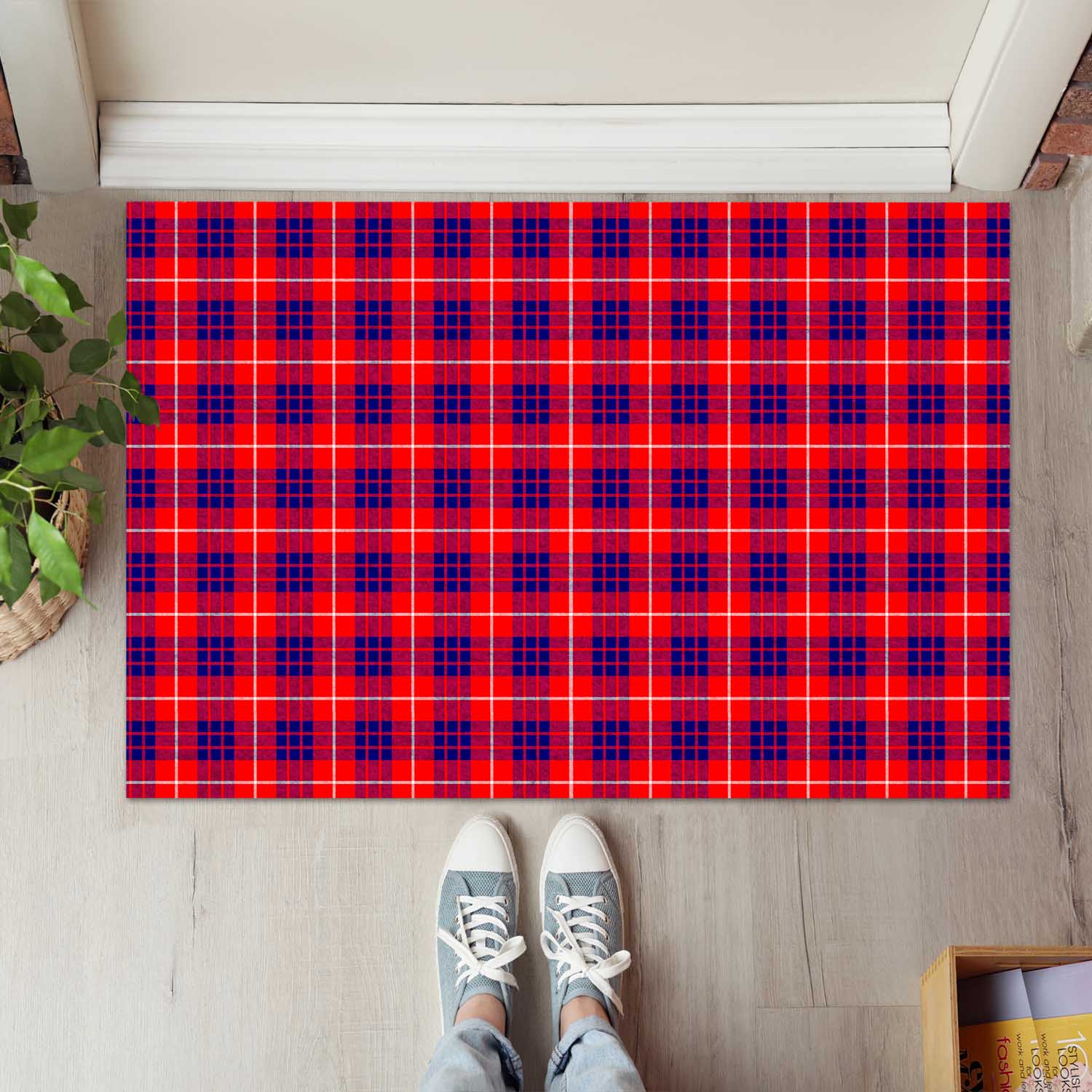 Hamilton Modern Tartan Door Mat - Tartanvibesclothing