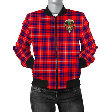 Hamilton Modern Tartan Bomber Jacket with Family Crest