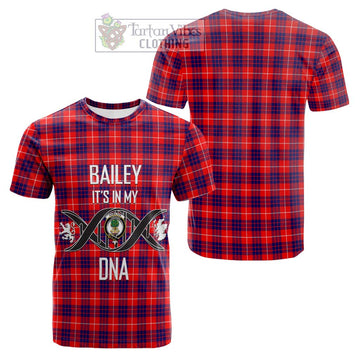 Hamilton Modern Tartan Cotton T-shirt with Family Crest DNA In Me Style