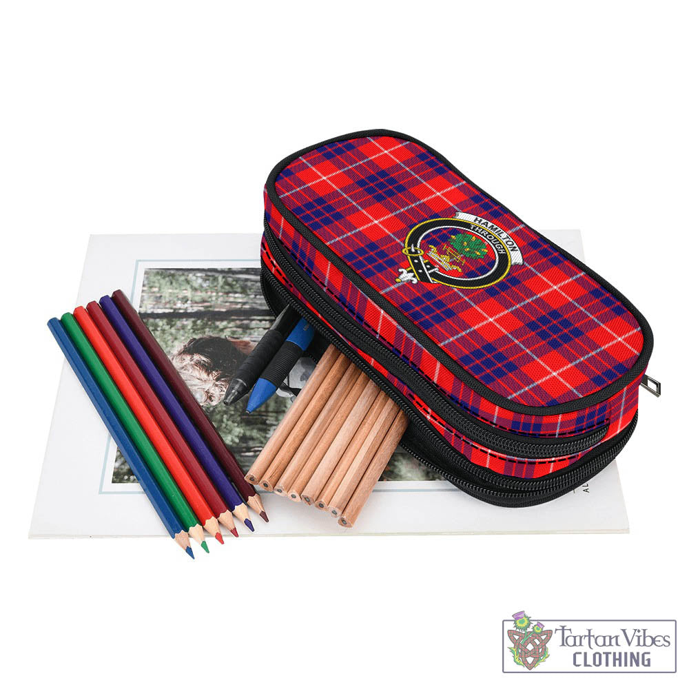 Tartan Vibes Clothing Hamilton Modern Tartan Pen and Pencil Case with Family Crest