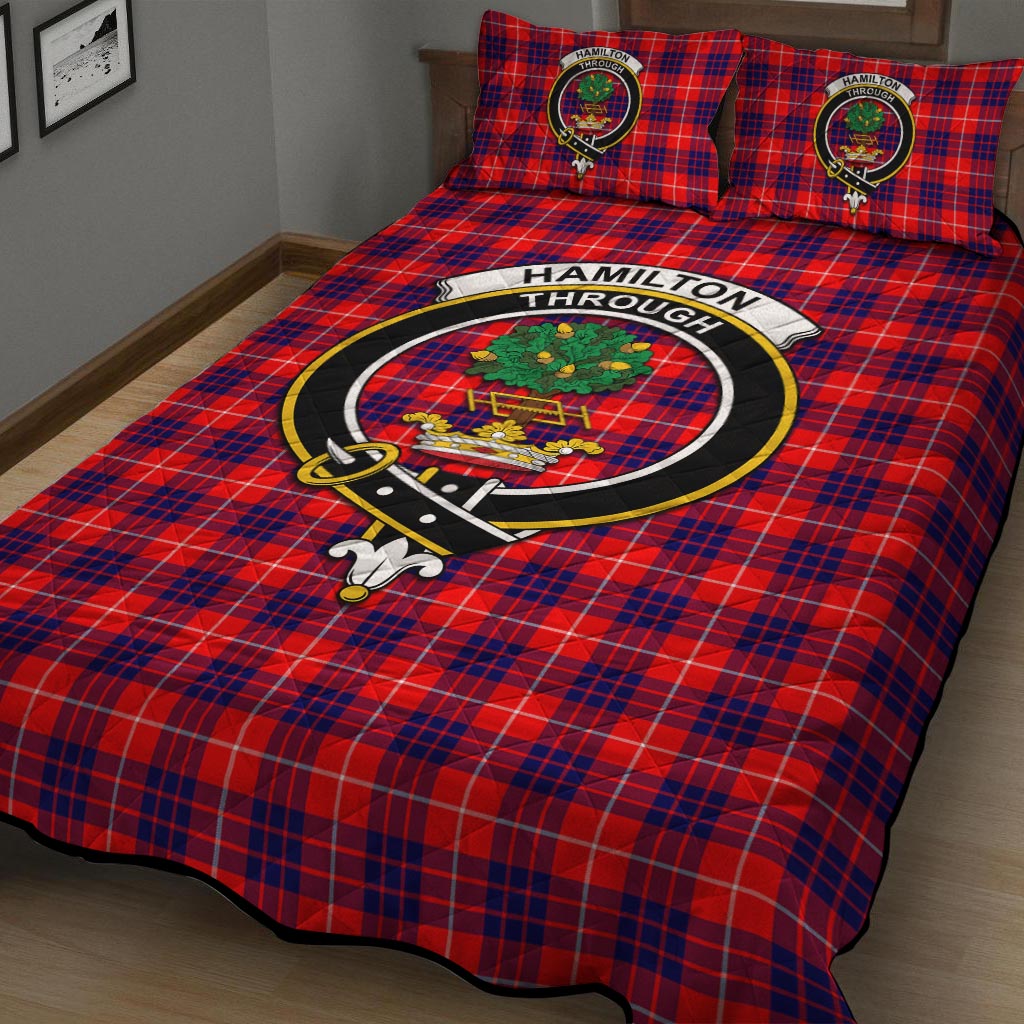 Hamilton Modern Tartan Quilt Bed Set with Family Crest - Tartan Vibes Clothing