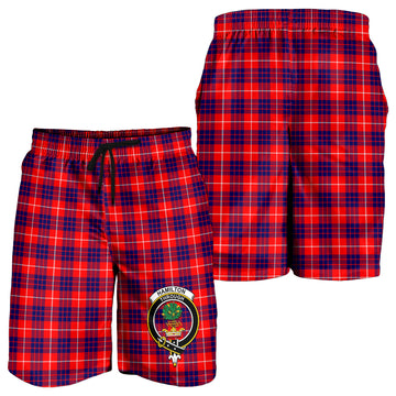 Hamilton Modern Tartan Mens Shorts with Family Crest