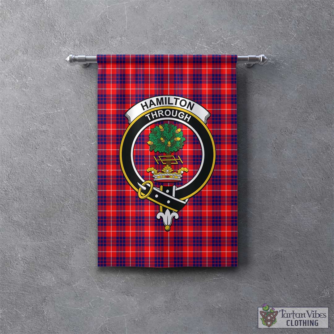 Hamilton Modern Tartan Gonfalon, Tartan Banner with Family Crest ...