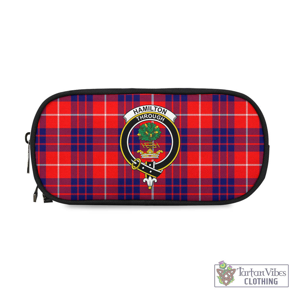 Tartan Vibes Clothing Hamilton Modern Tartan Pen and Pencil Case with Family Crest