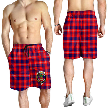 Hamilton Modern Tartan Mens Shorts with Family Crest