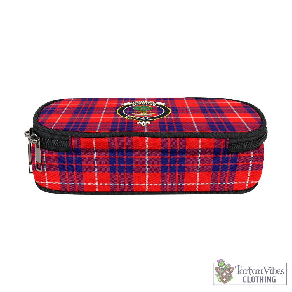 Tartan Vibes Clothing Hamilton Modern Tartan Pen and Pencil Case with Family Crest