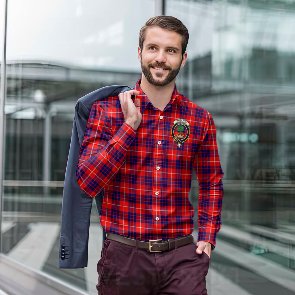 hamilton-modern-tartan-long-sleeve-button-up-shirt-with-family-crest