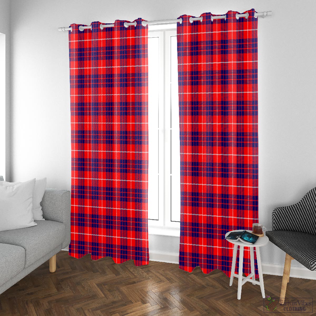 Hamilton Modern Tartan Window Curtain