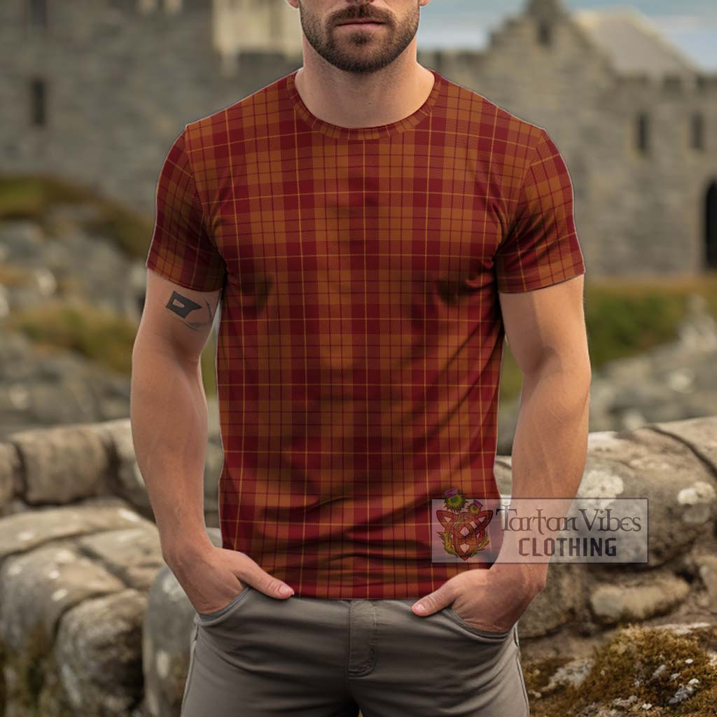 Hamilton Red Tartan Cotton T-Shirt Men's Shirt - Tartanvibesclothing Shop