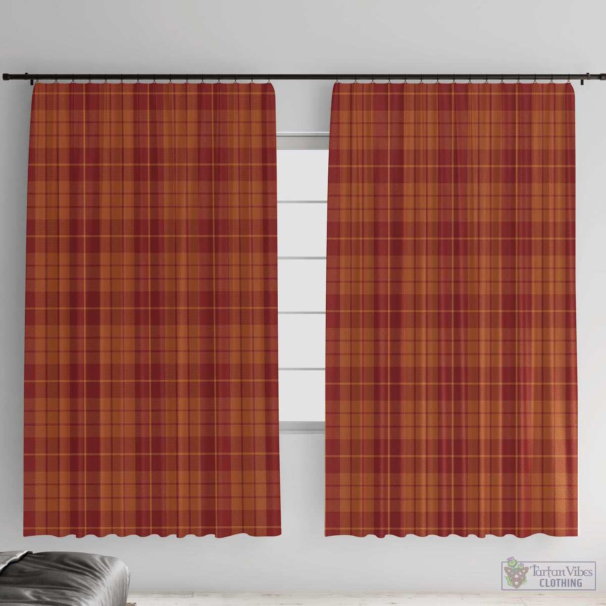 Hamilton Red Tartan Window Curtain