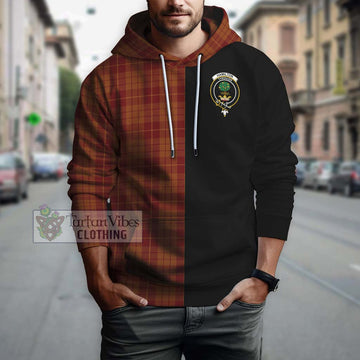 Hamilton Red Tartan Hoodie with Family Crest and Half Of Me Style