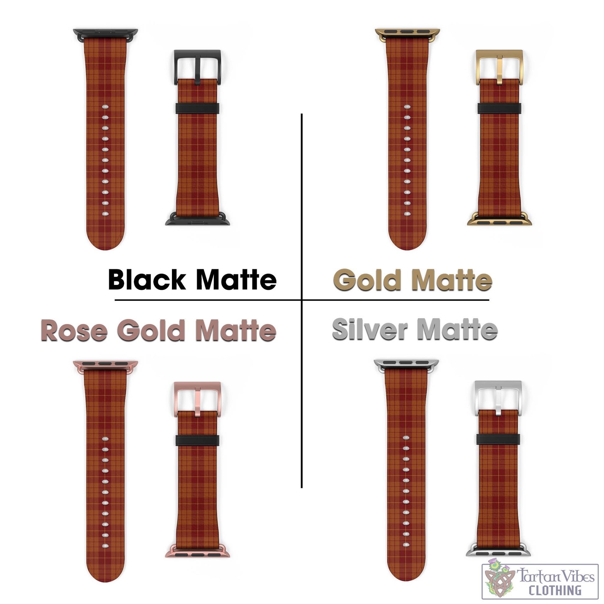 Tartan Vibes Clothing Hamilton Red Tartan Watch Band