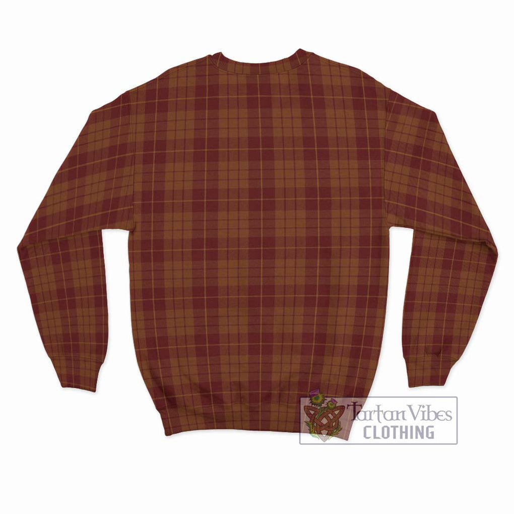 Hamilton Red Tartan Sweatshirt with Family Crest DNA In Me Style - Tartanvibesclothing Shop