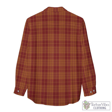 Hamilton Red Tartan Women's Casual Shirt with Family Crest