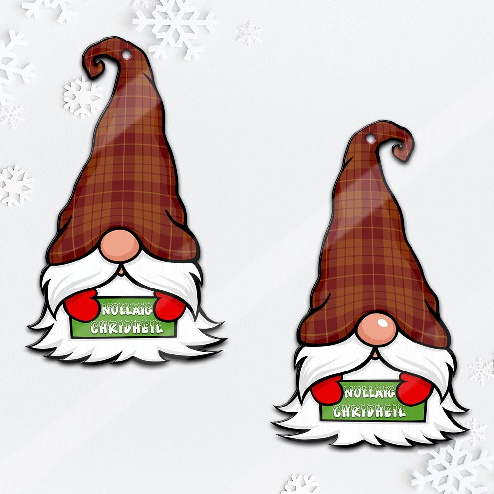 Hamilton Red Gnome Christmas Ornament with His Tartan Christmas Hat - Tartan Vibes Clothing