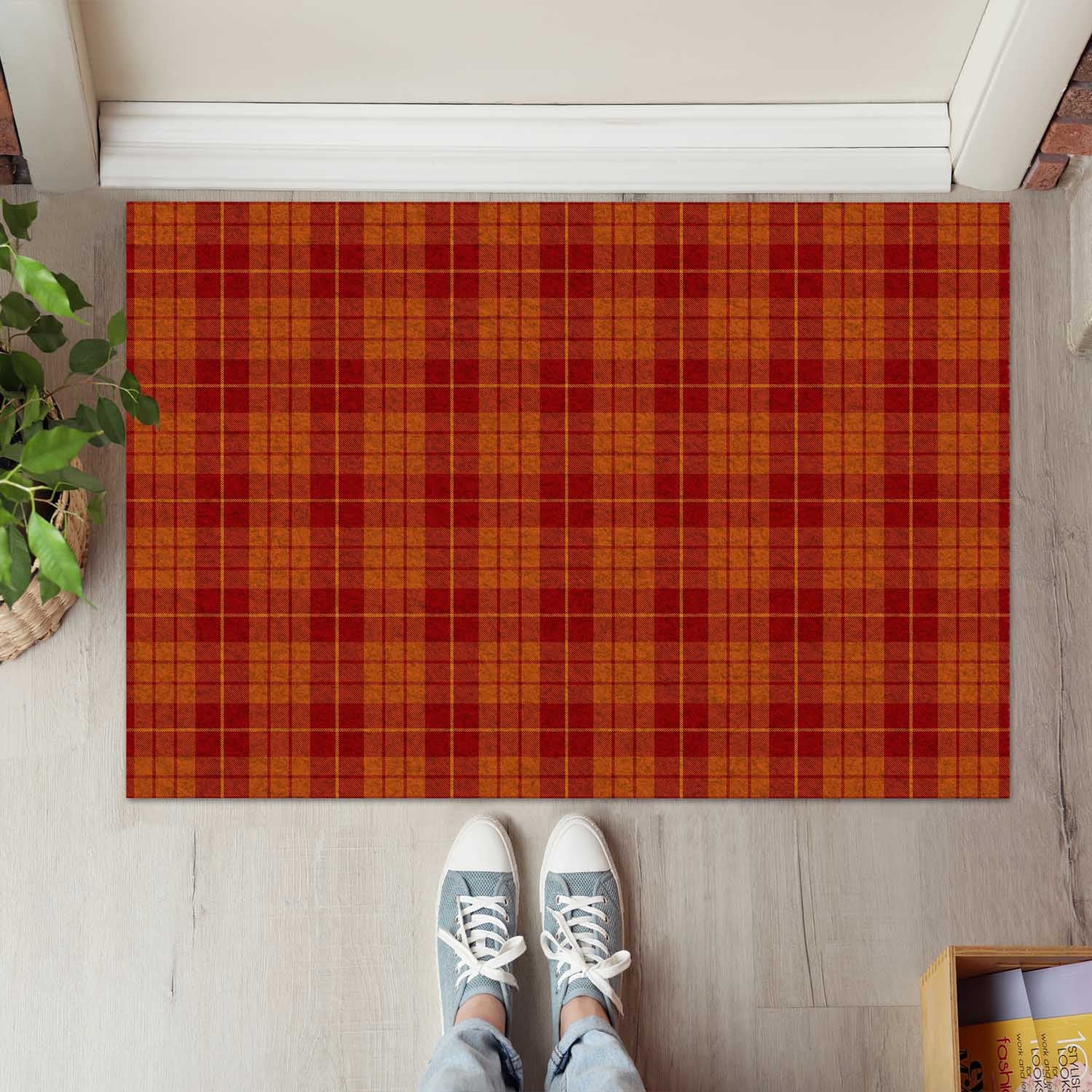 Hamilton Red Tartan Door Mat - Tartanvibesclothing