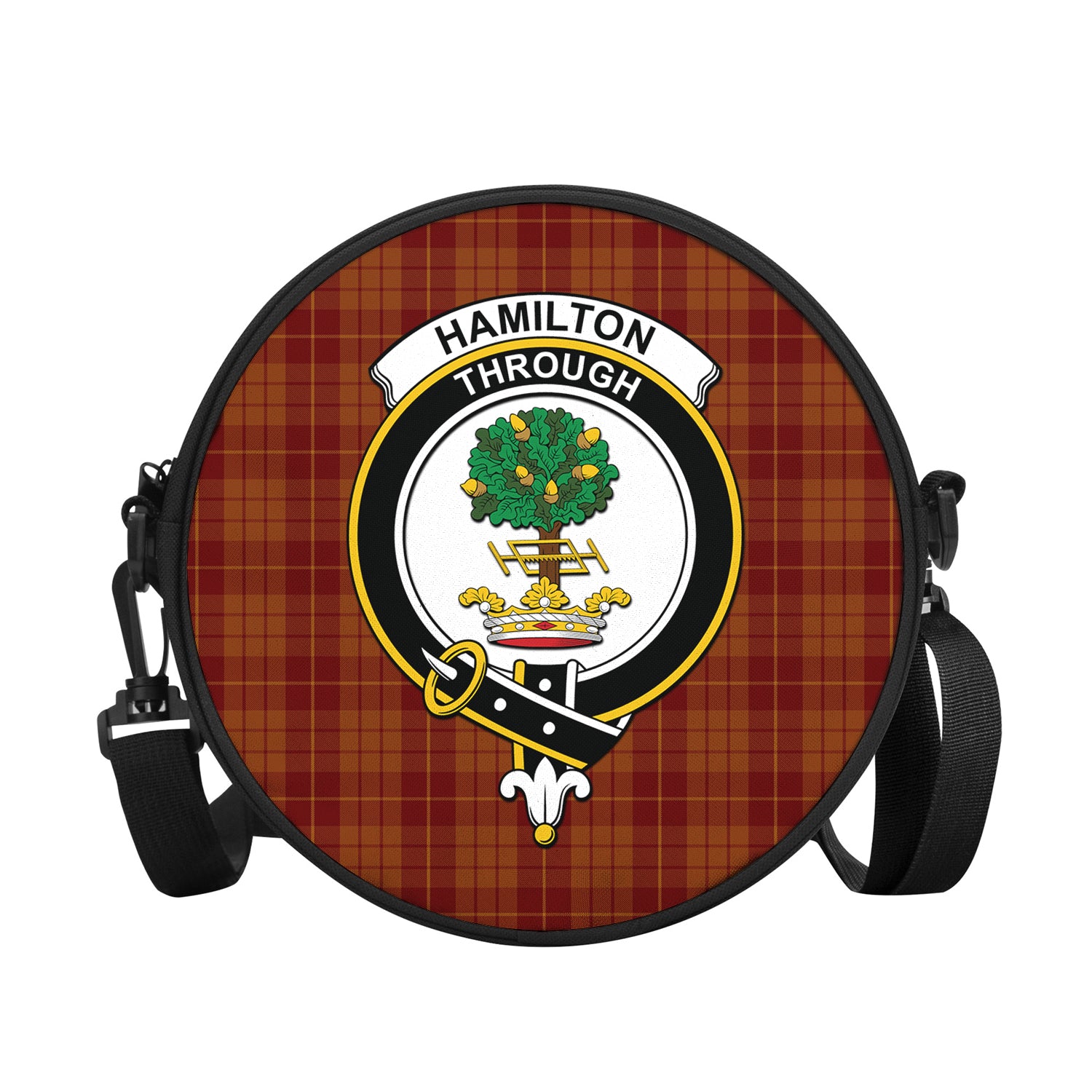 hamilton-red-tartan-round-satchel-bags-with-family-crest