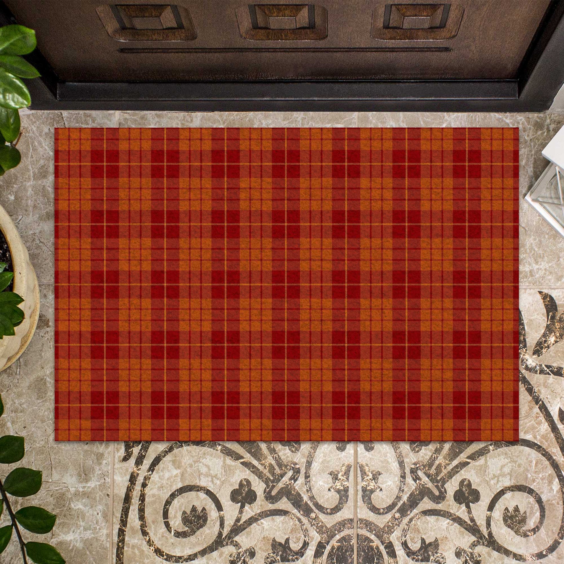 Hamilton Red Tartan Door Mat - Tartanvibesclothing