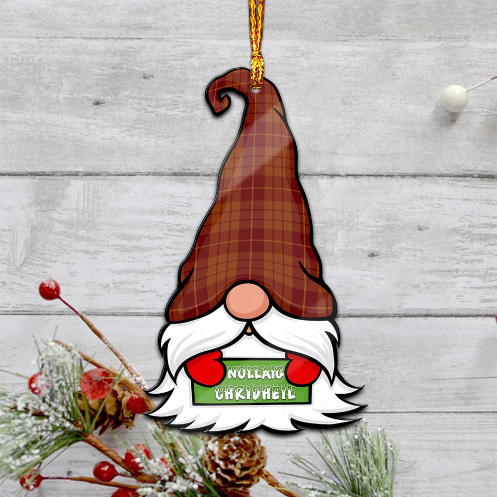 Hamilton Red Gnome Christmas Ornament with His Tartan Christmas Hat - Tartan Vibes Clothing