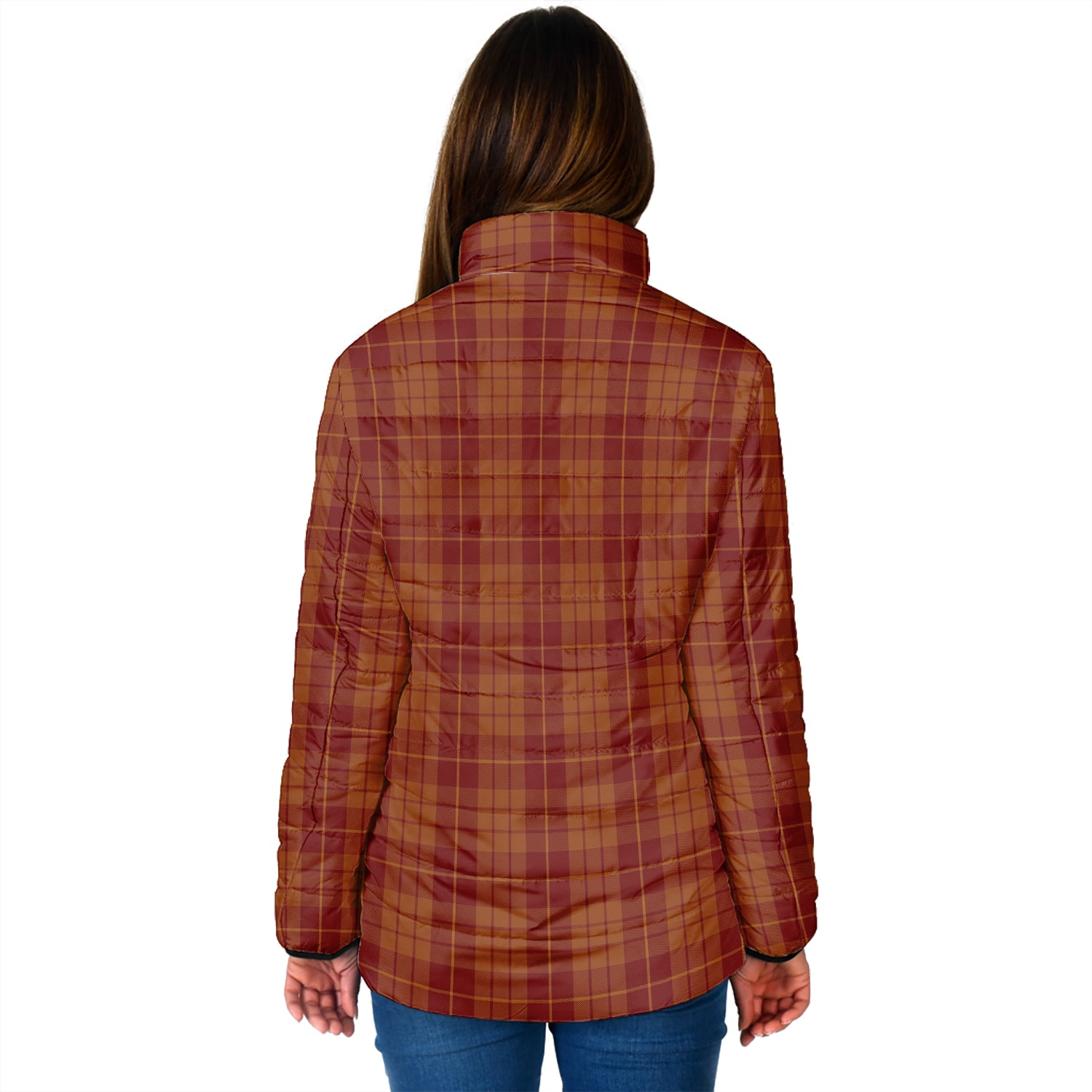 Hamilton Red Tartan Padded Jacket with Family Crest - Tartan Vibes Clothing