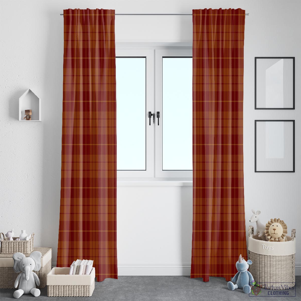 Hamilton Red Tartan Window Curtain