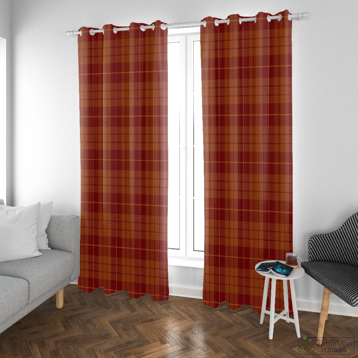 Hamilton Red Tartan Window Curtain