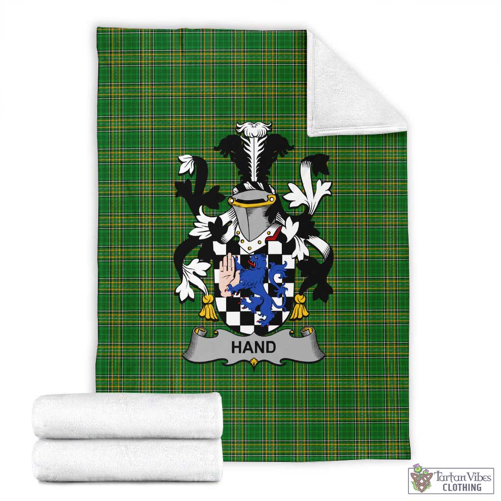 Hand Irish Clan Tartan Blanket with Coat of Arms X-Large 59 x 79 inches 150 x 200 cm - Tartan Vibes Clothing