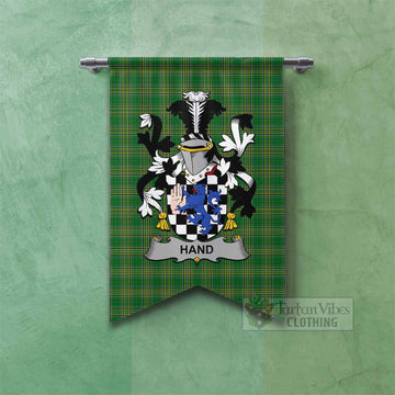 Hand Irish Clan Tartan Gonfalon, Tartan Banner with Coat of Arms Fishtail - Tartan Vibes Clothing