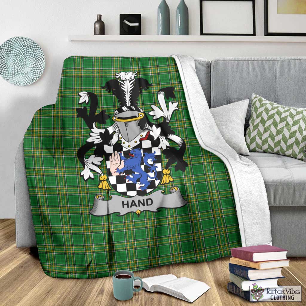 Hand Irish Clan Tartan Blanket with Coat of Arms - Tartan Vibes Clothing