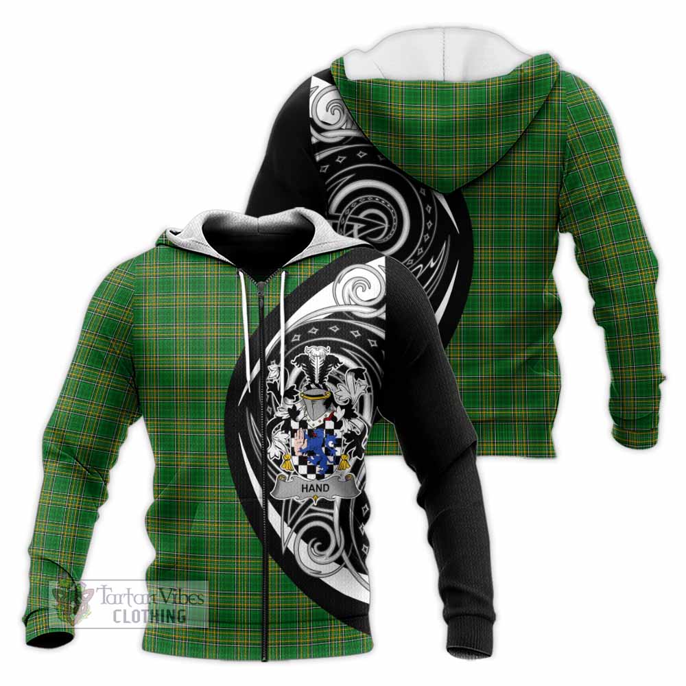 Hand Irish Clan Knitted Hoodie Celtic Circle Style Unisex Knitted Zip Hoodie - Tartan Vibes Clothing