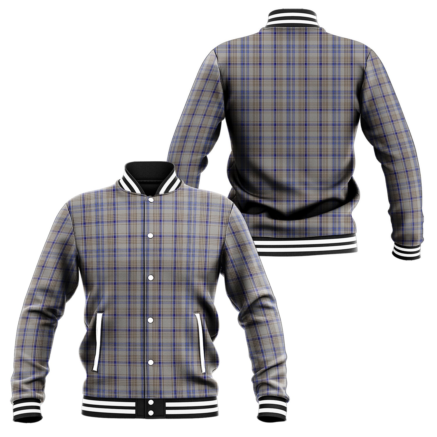 Handwriting Tartan Baseball Jacket Unisex - Tartan Vibes Clothing