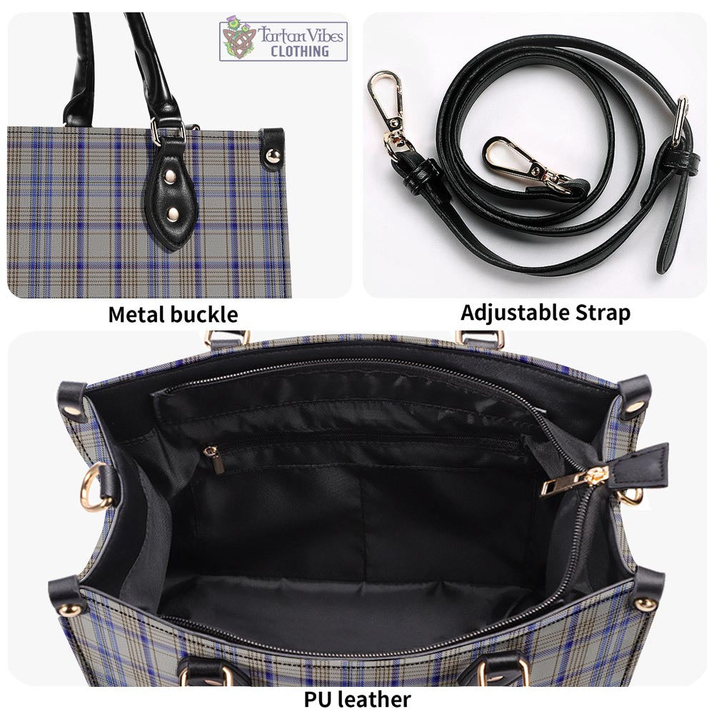 Handwriting Tartan Luxury Leather Handbags - Tartan Vibes Clothing