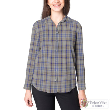 Handwriting Tartan Women's Casual Shirt