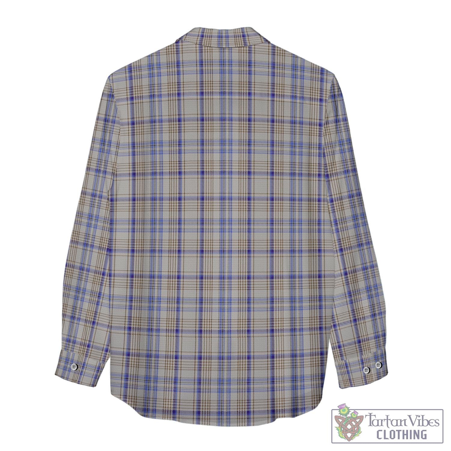 Handwriting Tartan Womens Casual Shirt