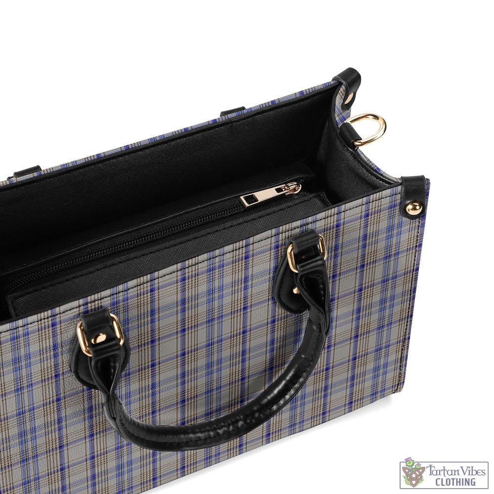 Handwriting Tartan Luxury Leather Handbags - Tartan Vibes Clothing