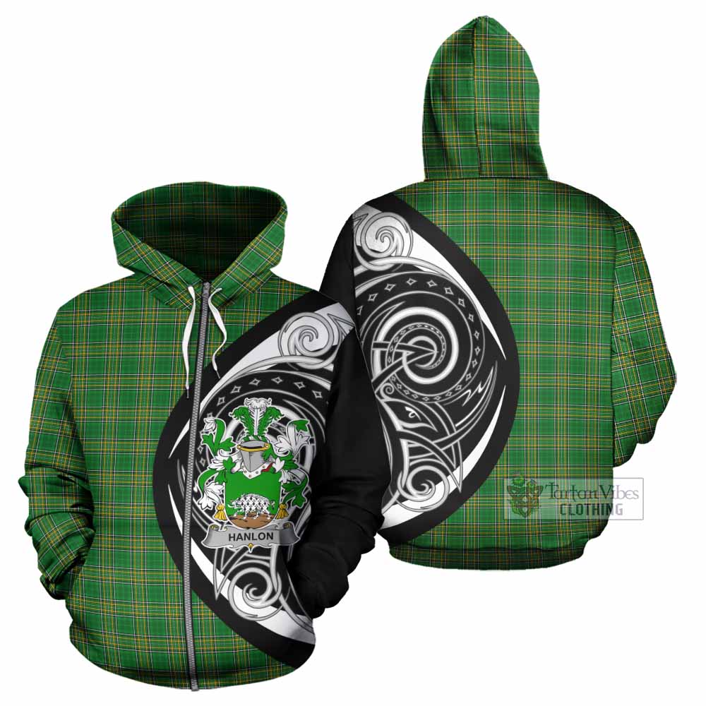 Hanlon Irish Clan Hoodie Celtic Circle Style Zip Hoodie - Tartan Vibes Clothing