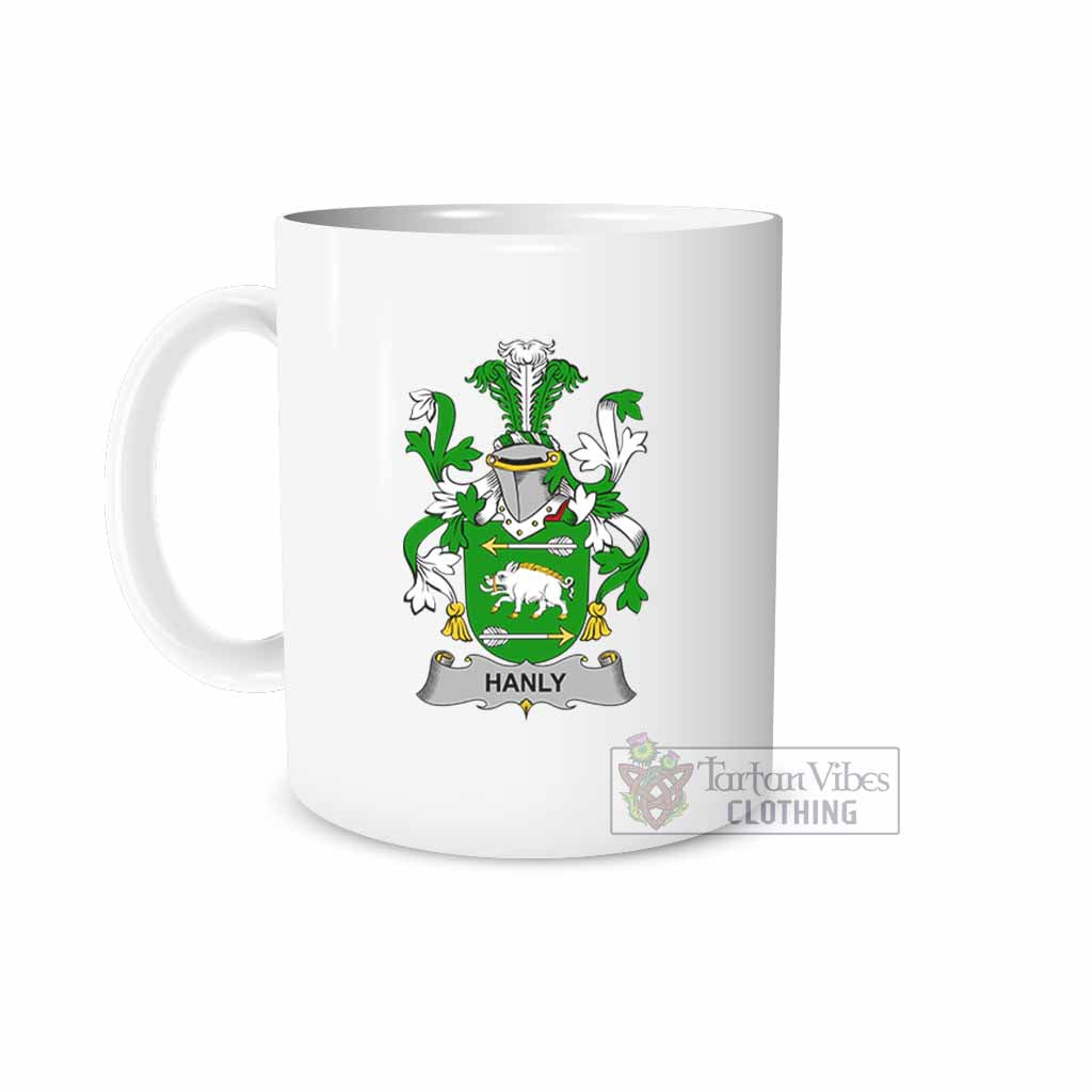 Tartan Vibes Clothing Hanly Irish Clan Coat of Arms Ceramic Mug