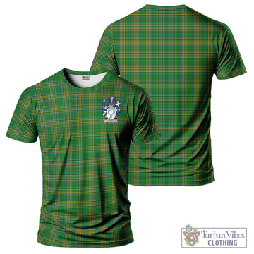 Hanna Irish Clan Tartan T-Shirt with Family Seal