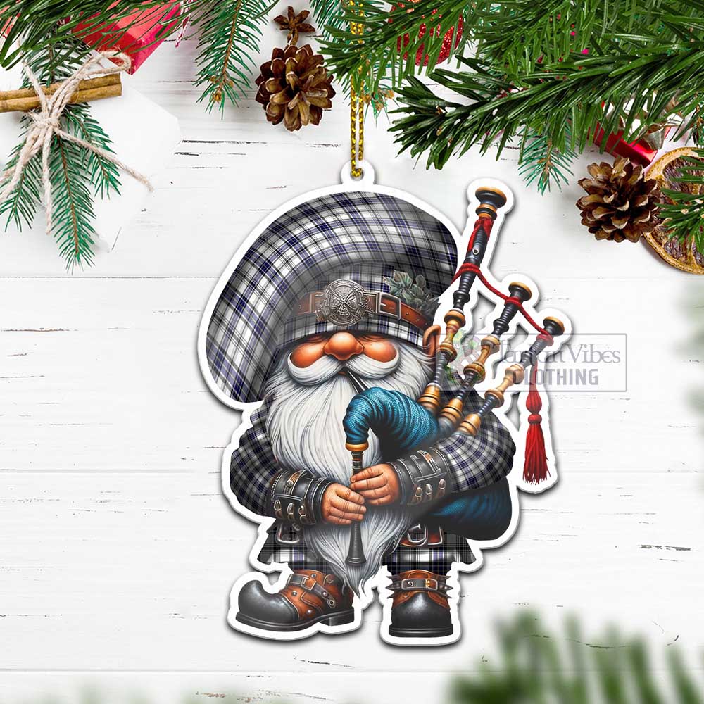 Tartan Vibes Clothing Hannay Tartan Badpiper Gnome Christmas Ornament