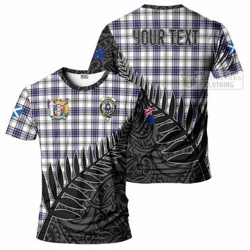 Hannay Crest Tartan T-Shirt with New Zealand Silver Fern Half Style