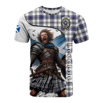 Hannay Crest Tartan Cotton T-shirt Inspired by the Freedom of Scottish Warrior