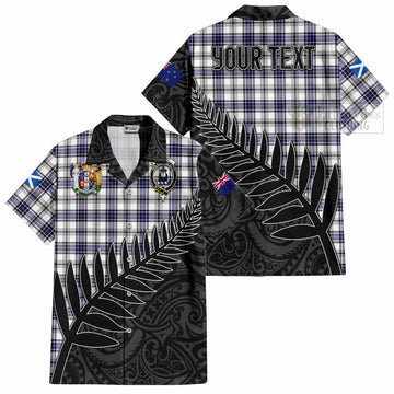 Hannay Crest Tartan Short Sleeve Button Shirt with New Zealand Silver Fern Half Style