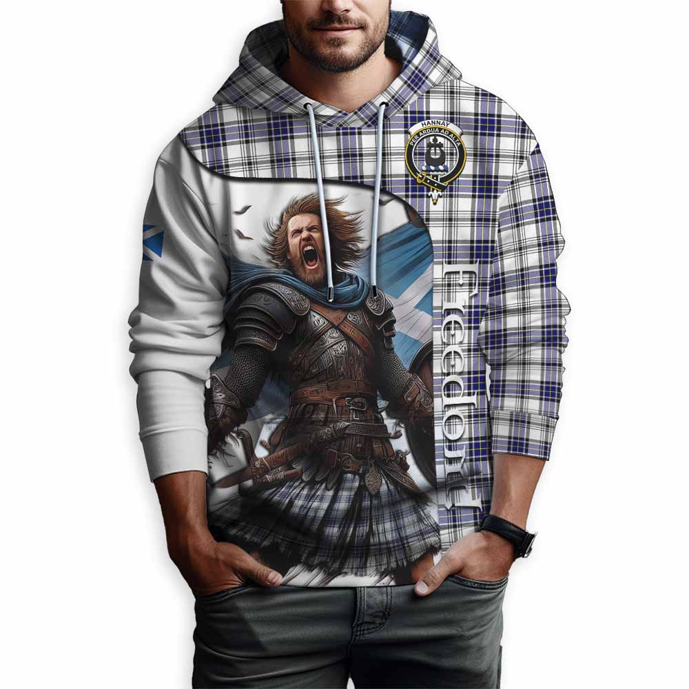 Tartan Vibes Clothing Hannay Crest Tartan Hoodie Inspired by the Freedom of Scottish Warrior