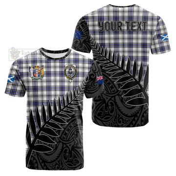 Hannay Crest Tartan Cotton T-shirt with New Zealand Silver Fern Half Style