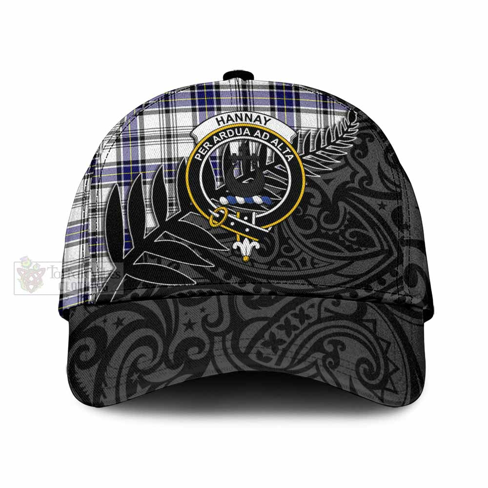 Tartan Vibes Clothing Hannay Tartan Classic Cap with New Zealand Silver Fern Half Style