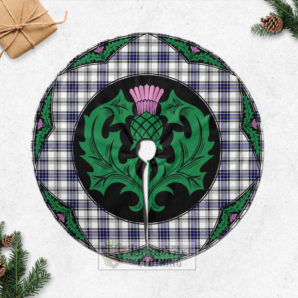 Tartan Vibes Clothing Hannay Tartan Christmas Tree Skirt Scottish Thistle Style