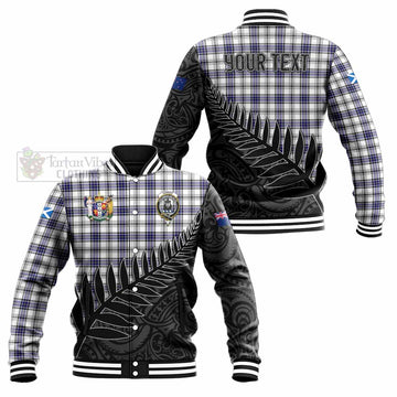 Hannay Crest Tartan Baseball Jacket with New Zealand Silver Fern Half Style