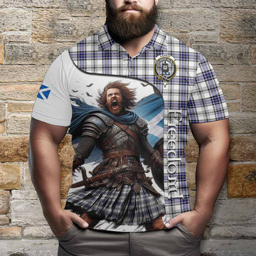 Hannay Crest Tartan Polo Shirt Inspired by the Freedom of Scottish Warrior