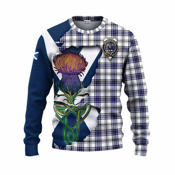 Hannay Tartan Family Crest Knitted Sweater Scottish Thistle Celtic Inspired Unisex - Tartan Vibes Clothing